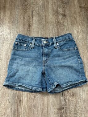 Levi's Women's Light Blue Denim Cutoff Shorts Mid Length